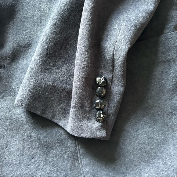 Vintage McGregor 42S Navy Blue Suede Blazer – Classic 2-Button Retro Style! - Picture 9 of 10